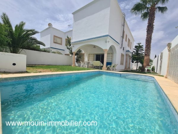 villa avec piscine à louer à Jinen Hammamet