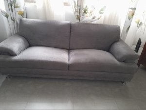 Sofa gris set avec photo 3