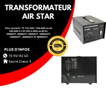 Annonce TRANSFORMATEUR AIR STAR DIPONIBLE SENEGAL Dakar Sénégal