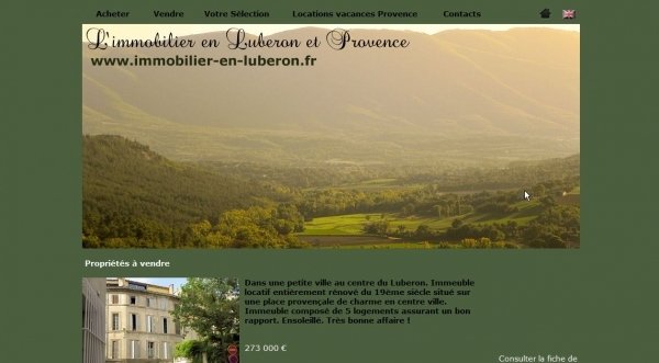 Vente Agence immobilière Luberon Provence Apt Vaucluse