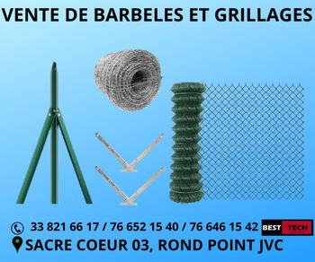 Annonce VENTE INSTALLATION BARBELE GRILLAGE SENEGAL 05 Dakar Sénégal