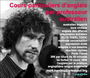 Australien donne cours particuliers anglais Paris