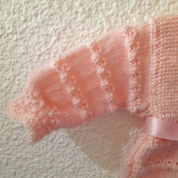 Brassière tricot bébé layette tricotée main