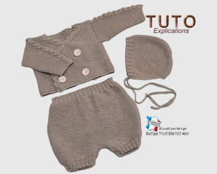 Brassière, béguin et bloomer tuto tricot bébé