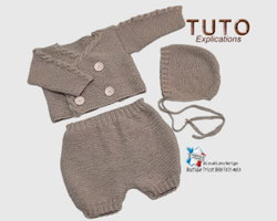 Brassière, béguin et bloomer tuto tricot bébé