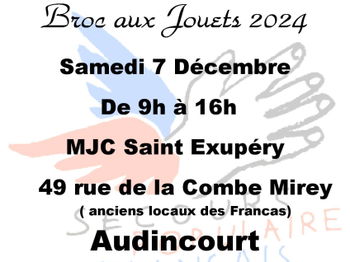 Annonce Broc aux jouets Secours Populaire Audincourt Doubs