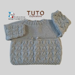 patron tuto tricot bébé ensemble bb brassière, Bloomer, bonnet, chaussons