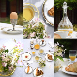 petit déjeuner céramique vintage