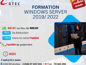 réduction formation windows server 2019 2022 Tunis Tunisie