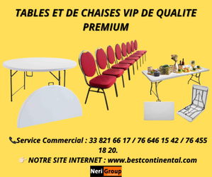 TABLES CHAISES VIP QUALITE PREMIUM GROS Dakar Sénégal