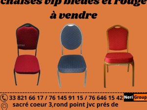 Annonce chaises vip bleues rouges Dakar Sénégal
