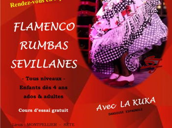 Cours danse flamenco rumbas Sévillanes Montpellier Hérault