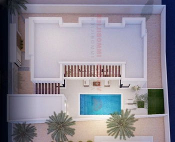 Annonce Vente Djerba titre bleu villa piscine Tunisie