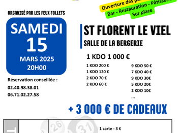 Affiche loto Feux Follets du 15 mars 2025 à SAINT FLORENT LE VIEIL