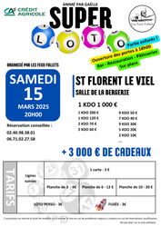 Affiche loto Feux Follets du 15 mars 2025 à SAINT FLORENT LE VIEIL