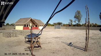 Terrain avec chalets en construction