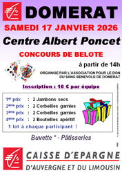 Affiche concours de belote