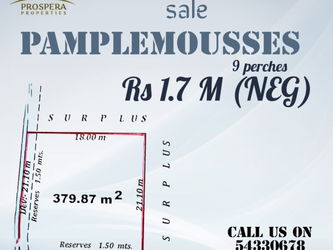 Vente #RESIDENTIALLANDFORSALE# 📍PAMPLEMOUSSES 💰 1 7M Nég Ile Maurice