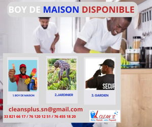 Annonce BESOIN D'AIDE POUR L'ENTRETIEN VOTRE DOMICILE OU VOS LOCAUX COMMERCIAUX ? NOUS SOMMES LÀ POUR VOUS ! Dakar