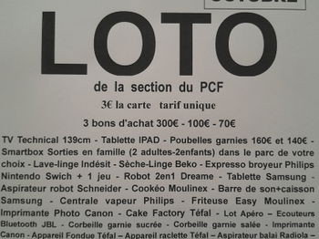 Annonce LOTO PCF Briare réservation 06 48 81 26 68 Loiret