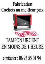 Tampon personnalisé en 1 heure.