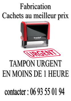 Tampon personnalisé en 1 heure.