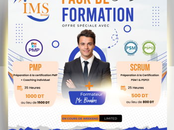 Annonce Pack Formation Scrum PMP Tunis Tunisie