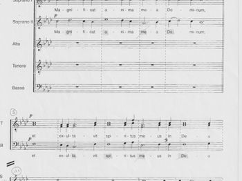 extrait de partition Magnificat Arvo Pärt