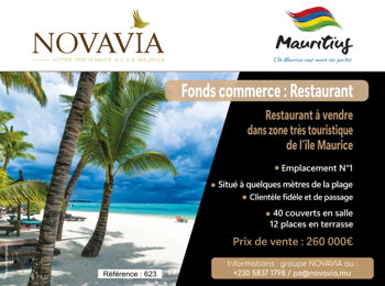 Annonce fonds commerce Restaurant dans zone touristique l&#039;île Maurice Trou aux biches