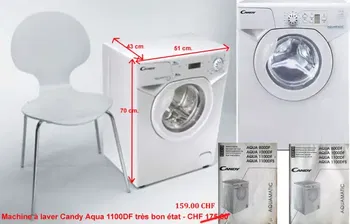 Annonce Lave linge Aqua 1100DF prix neuf selon facture Lausanne Suisse