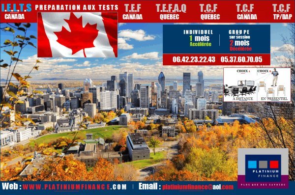 Préparation Individuelle TESTS -/ TEF-TEFAQ- TCF Canada France Rabat