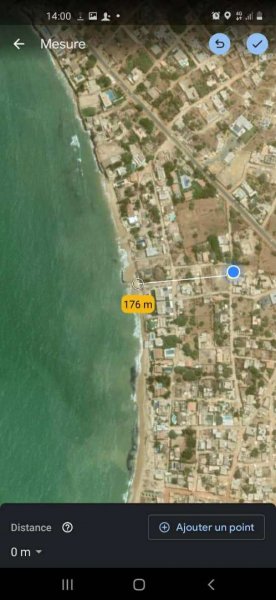 Vente Terrain 1100m2 ngaparou 150m mer Saly Portudal Sénégal