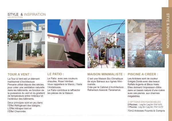 Tour a vent & Patio & Maison Minimaliste