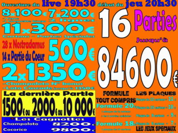 MEGA LOTO live internet Blois Loir et Cher