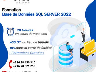 Annonce Formation SQL Server 2022 L&#039;Ariana Tunisie