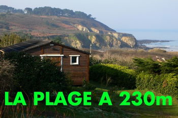 Location CABANE 37m² TOUT CONFORT VUE MER 230m PLAGE Crozon Finistère