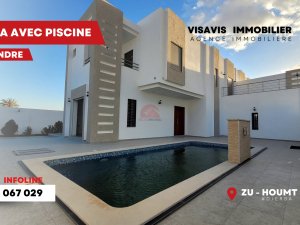 vente villa piscine houmt souk djerba Tunisie