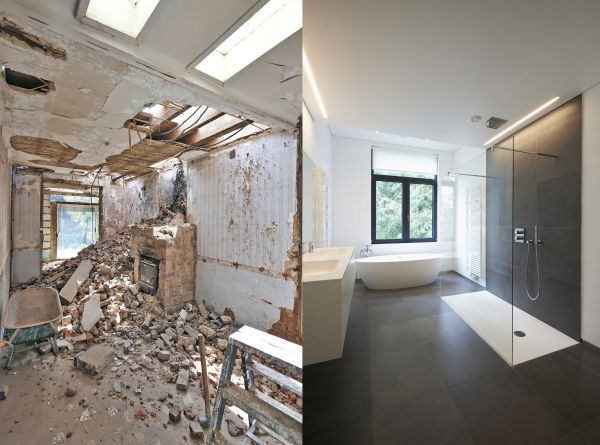 Salle de bain avant/après