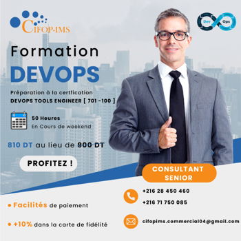 Annonce Formation DevOps &amp; Préparation DevOps Tools Engineer Tunis