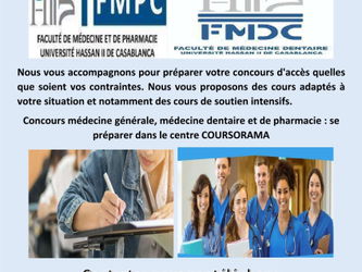 préparation concours médecine grandes écoles ENSA ENCG ENA ENSAM