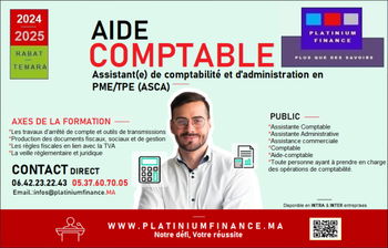 Formation OPERATIONNELLE AIDE COMPTABLE- ASSISTANT COMPTABLE Rabat