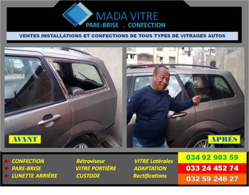 VENTE REPARATION VITRE AUTO Antananarivo Madagascar