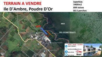 Vente Terrain Ile D&#039;Ambre Poudre D&#039;Or Ile Maurice