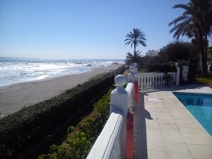 Vente plage vue panoramique mer terrasse Marbella Espagne