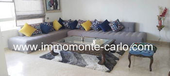 Location Appartement haut standing meublé grande terrasse souissi Rabat