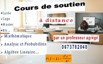 Cours soutien distance Maths Cpge lycée Marrakech Maroc