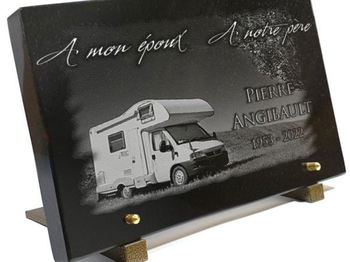 Plaque funéraire Camping car