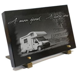 Plaque funéraire Camping car