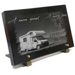 Plaque funéraire Camping car