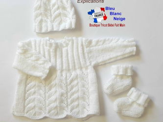 patron tuto tricot bb modèle layette bébé à tricoter